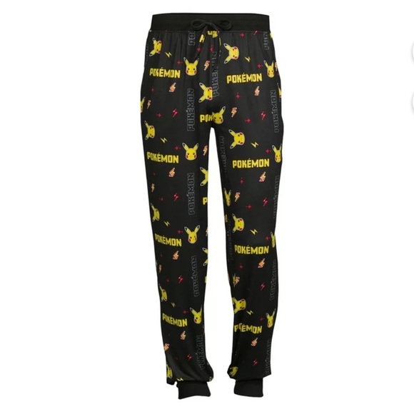 Pokemon Pika Game Toss Black Men's Lounge Joggers - Picture 4 of 13